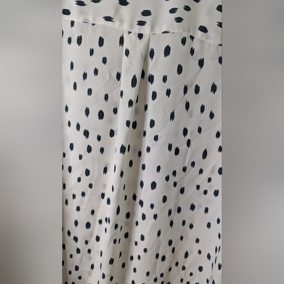 Iz Byer Tops - IZ Byer White Polka Dot Blouse 3x